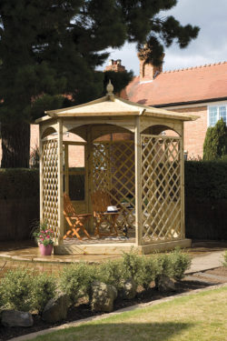 Budleigh Gazebo (Hexagon) Dressed (A)